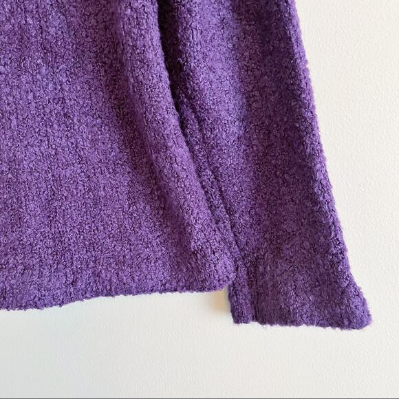 💗 3/$10 💗 WindiRiver Loop Knit Button Front Cardigan Purple Medium EUC - Picture 4 of 14